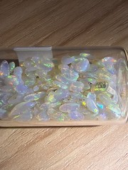 50 Carat Lot Natural Ethiopian Welo Opal Chips – Vibrant Multicolor Fire Play –