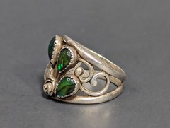 Vintage Wheeler Manufacturer Sterling Silver Abalone Ring Size 5.25
