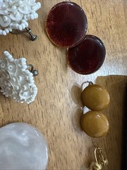 Lot 19 Pair VTG Clip On & Twist Back Earrings Beaded Pearl Retro Mod W/ Box