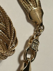 Vintage Good Quality Braided Statement Necklace 16″