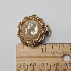 Vintage 1980’s Clip-on Earrings Stud Button Style Lot of 2