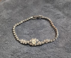 Vtg 1950’s Diamanti Bracelet Silver Tone 7 Inches