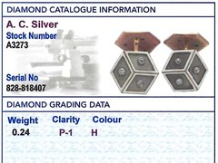 Antique French 0.24 Ct Diamond Platinum Set 14k Rose Gold Cufflinks