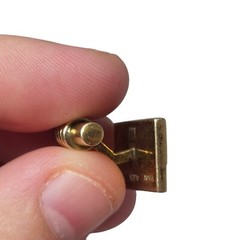 Vintage MCM Cuff Links Marked 0.925 Set Sterling Silver