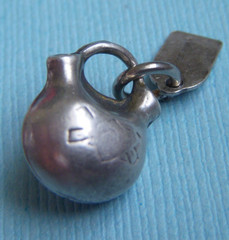 Vintage Native American pottery Buffalo Bills Museum turquoise sterling charm