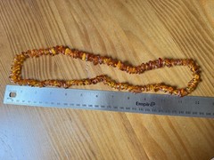 Vintage UV Tested Natural 25” Amber Necklace Endless Chunky Nuggets
