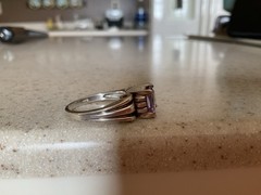 Sterling Silver Ring Size 8.25 Band with Purple Stone Amethyst?