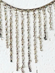Vintage Fringe Tassel Necklace Black Gunmetal Flapper Era Glamorous