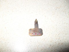 Vtg 10K Gold Woolworth Service Pendant 3 Pink Stones Building IOB Scrap 1.8gm