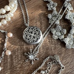 Icy Fairy Jewelry Lot Silver Aurora Bead Necklace Bracelet Charm Rhinestone 21PC