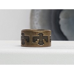 Vintage Bronze Eagle Ring/Band Size 5.25