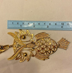 Vtg Articulated Owl Pendant Necklace Gold Tone Chunky Chain Statement Retro BOHO