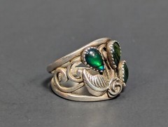 Vintage Wheeler Manufacturer Sterling Silver Abalone Ring Size 5.25