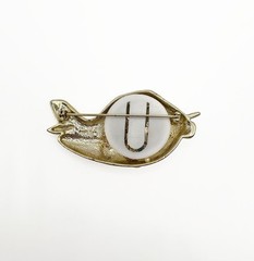 Signed AJC Airplane Brooch Gold Tone Aircraft Pin Vintage Aviation Jewelry Pin
