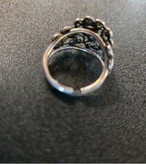 Vintage Beau Sterling .925 Silver Filigree Scrollwork Adjustable Ring