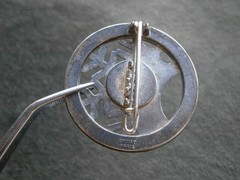 France Ski Test International II Vintage Silvertone Enamel Lapel Pin Badge 12.7g