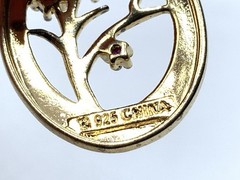 Ross Simons Gold Plated Sterling Silver Rhodium Multi Gemstones Tree Pendant