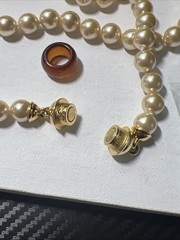 Joan Rivers Classics 28” Faux Pearl Interchangeable Barrel Necklace w/Bag & Box