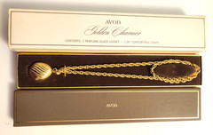 Vintage Avon “Golden Charmer” Perfume Locket Necklace/Bracelet New in box! 1968