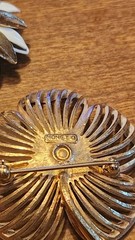 Vintage Jewelry Lot – Gold Tone And White – Brooches – Owl Necklace – Marked
