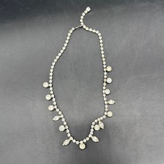Vintage Rhinestone Necklace Adjustable Length Mid Century Glamorous Sparkle