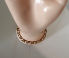 Vintage 12k Gold Filled Textured Heart Charm Bracelet c1960s Marathon USA made