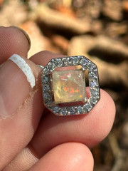 Antique Natural Fire Opal Necklace
