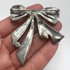 Rare 1942 Eisenberg Original Rhinestone Bow Brooch Patent Book Piece F. Nathan
