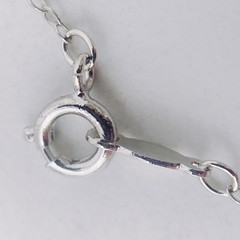 VTG Signed HMS Sterling Silver Necklace and Amethyst Pendant in Box 1970s 1980s