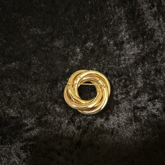 Vintage Gold Tone Circular Stacked Pinwheel Brooch 1 .5 Inches