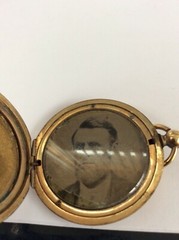 Antique Victorian Landscape Towne Scene PHOTO LOCKET – c.1860