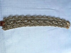 Vintage Gold Tone Bracelet 7 Inches 5 Strands – As Pictured -VM101