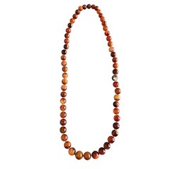 Vintage Carnelian Agate Stone 28 in Necklace Hand Knotted Beads 10 To 15mm