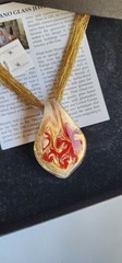 Vintage VTG Signed Venetian Murano Glass Necklace Peandant Jewelry