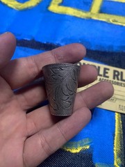 RRL Western Metal Scarf Slide CLIP Vintage Silver Tone Bandana Ring Cowboy