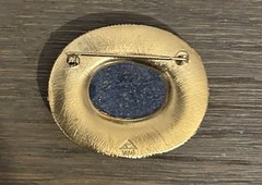 Three Rare Mint Museum Brooches, 24k Gold Plated, Sterling Silver, Lapis Lazuli