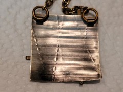 Vintage Mixed Metals Geometric Square Modern Art Style Necklace