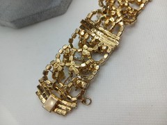 VINTAGE JULIANA? GOLD TONE WATERFALL NECKLACE BRACELET DEMI PARURE
