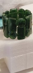 Chunky Green Marbled Acrylic Resin Bangle Bracelet