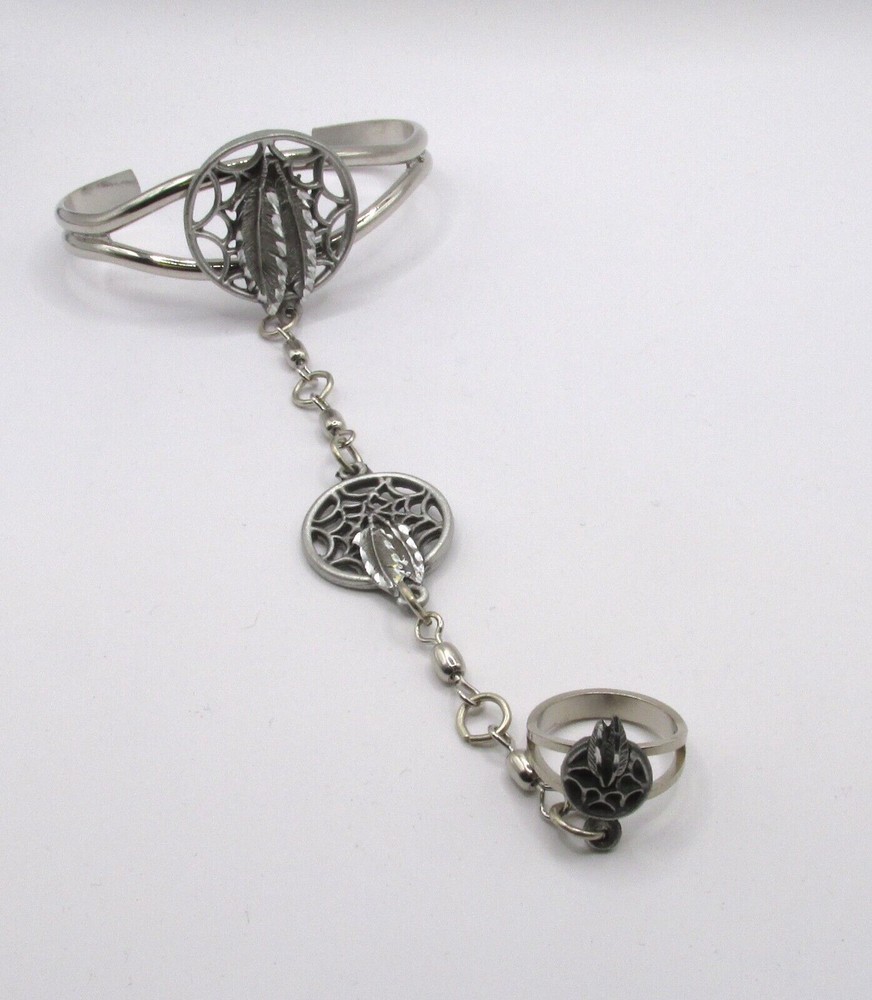 VINTAGE SILVER DREAM CATCHER SLAVE BRACELET. EJC-531. NEW!