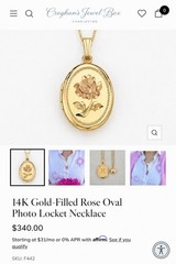 Vintage Marathon 14K Gold Filled Rose Locket – Original Antique Estate Piece