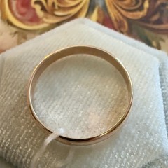 Size 10.25 -14K 585 Rose Gold Ring -Vintage Eastern Europe Soviet Era #1968