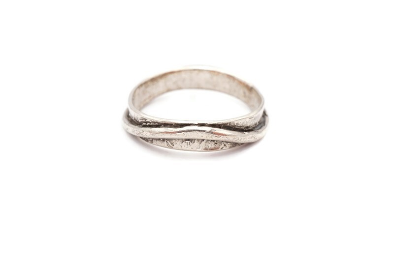 Vintage Sterling Silver 925 Ring Size 8.5 Textured