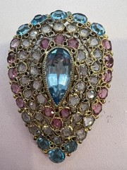 Rare magnificent Vintage Hobe Multi-Colored Brooch