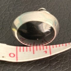 Hand crafted Sterling Silver and Black Onyx Stud Earrings