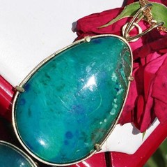 14k yellow gold pendant 38.7ct turquoise solitaire 1920’s antique 10.5gr N2606D