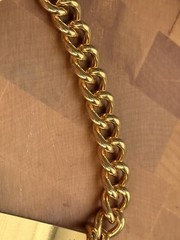 NOS Vintage Speidel 8.25” Gold Tone Herringbone Bracelet USA, Unisex Blank
