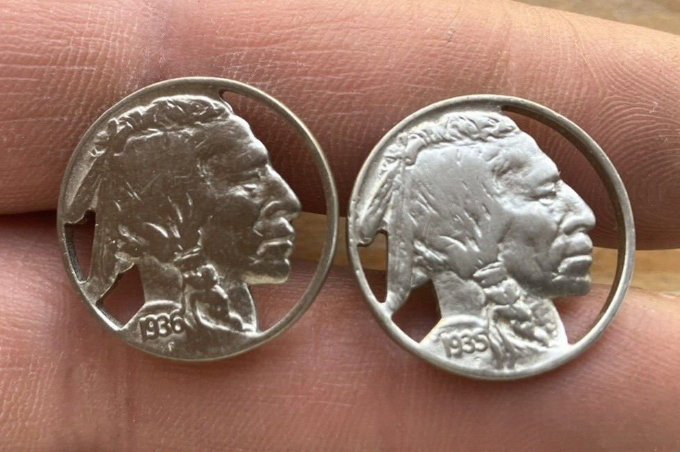 1930’s Buffalo Nickel Cufflinks–Free Ship