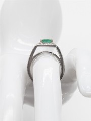 Designer $8000 3.50ct AAA+++ Colombian Emerald Diamond Platinum HALO Ring 10g