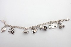 Vintage Sterling Silver AGI Italy Charm Bracelet 7 SJC Charms Monster Truck Golf